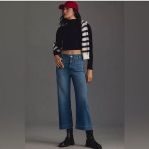 Maeve The Colette Crop High-Rise Wide-Leg Jeans